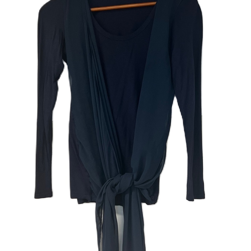 Jules and Jim Maternity Navy Cardigan - wraps around waist size Large - Picture 4 of 8